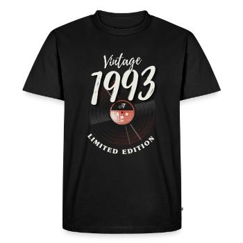 30 ans né en 1993 rétro 30e anniversaire - T-shirt Premium bio Homme - noir - Devant - Nico (187cm)