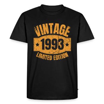 30 ans né en 1993 rétro 30e anniversaire - T-shirt Premium bio Homme - noir - Devant - Nico (187cm)