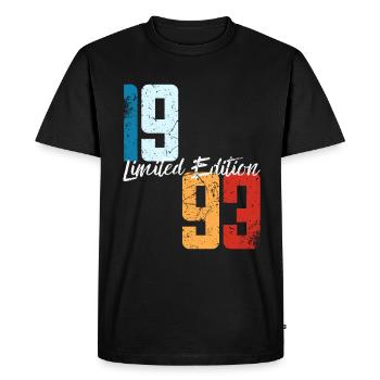 30 ans né en 1993 rétro 30e anniversaire - T-shirt Premium bio Homme - noir - Devant - Nico (187cm)