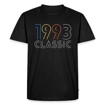 30 ans né en 1993 rétro 30e anniversaire - T-shirt Premium bio Homme - noir - Devant - Nico (187cm)