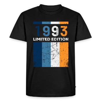 30 ans né en 1993 rétro 30e anniversaire - T-shirt Premium bio Homme - noir - Devant - Nico (187cm)