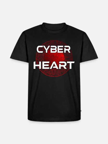 Cyber Heart - red - Men's Premium Organic T-Shirt - black