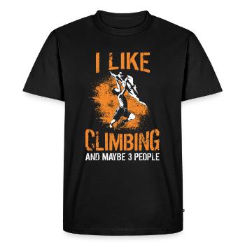 Fun bouldering & climbing - Men's Premium Organic T-Shirt - black - Front - Nico (187cm)