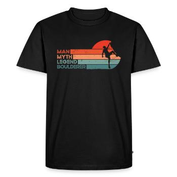 Fun bouldering & climbing - Men's Premium Organic T-Shirt - black - Front - Nico (187cm)