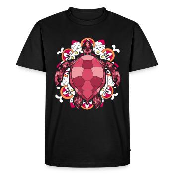 Polynesia Mandala Sea Animal Gift Turtle - Men's Premium Organic T-Shirt - black - Front - Nico (187cm)