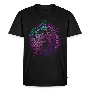 Ocean Animal Lover Cadeau Tortue colorée - T-shirt Premium bio Homme - noir - Devant - Nico (187cm)