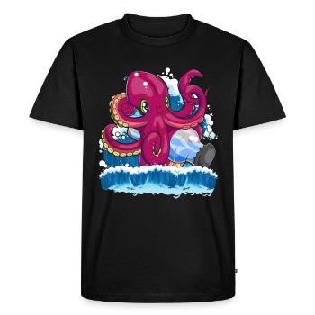 Créatures marines Océan Animal Cadeau Mignon Kraken - T-shirt Premium bio Homme - noir - Devant - Nico (187cm)