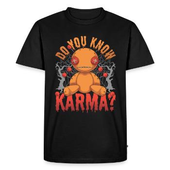 Wiccan Witchcraft Karma Gift Funny Voodoo Doll - Men's Premium Organic T-Shirt - black - Front - Nico (187cm)