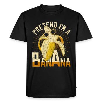 Je fais semblant d’être une banane Drôle de banane - T-shirt Premium bio Homme - noir - Devant - Nico (187cm)
