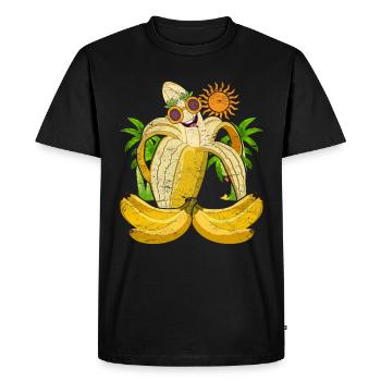 Summer Fruit Palm Gift Sunglasses Banana - Men's Premium Organic T-Shirt - black - Front - Nico (187cm)