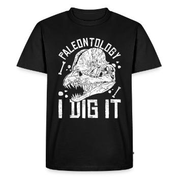 Paléontologie Je l’ai déterré Paléontologue - T-shirt Premium bio Homme - noir - Devant - Nico (187cm)