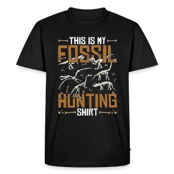 Paléontologue Fossiles Chasse Cadeau Paléontologie - T-shirt Premium bio Homme - noir - Devant - Nico (187cm)