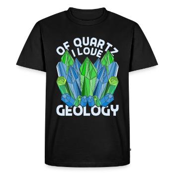 Géologie Amour Quartz Drôle Cadeau Géologue - T-shirt Premium bio Homme - noir - Devant - Nico (187cm)