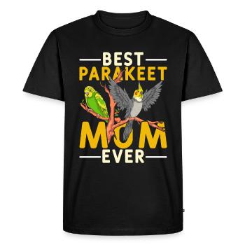 Meilleur oiseau Cadeau de fête des mères Perruche - T-shirt Premium bio Homme - noir - Devant - Nico (187cm)