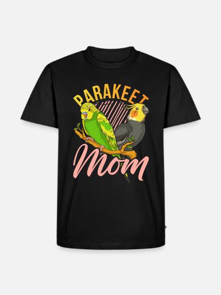 Amante degli uccelli Mamma Festa della mamma Regalo Parrocchetto - Maglietta ecologica premium da uomo - nero