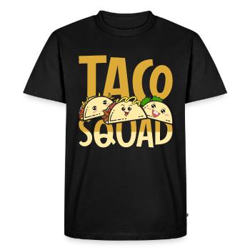 Mexican Fast Food Taco Crew Gift Taco - Men's Premium Organic T-Shirt - black - Front - Nico (187cm)