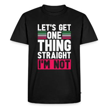 Je ne suis pas hétéro Drôle LGBTQ Abrossexuel - T-shirt Premium bio Homme - noir - Devant - Nico (187cm)