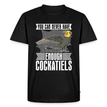 Vous ne pouvez jamais avoir assez de cockatiels animaux - T-shirt Premium bio Homme - noir - Devant - Nico (187cm)