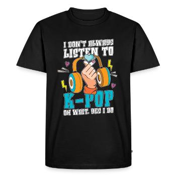 Oh attendez, Corée musique cadeau drôle K Pop - T-shirt Premium bio Homme - noir - Devant - Nico (187cm)