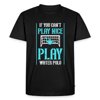 Sports But Ballon Joueur Athlète - T-shirt Premium bio Homme - noir - Devant - Nico (187cm)