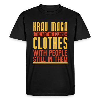 Israel Martial Artist Gift Funny Krav Maga - Men's Premium Organic T-Shirt - black - Front - Nico (187cm)
