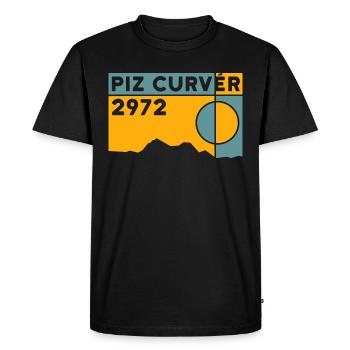 Piz Curvér : randonnée, ski de randonnée, randonnée en montagne, escalade - T-shirt Premium bio Homme - noir - Devant - Nico (187cm)
