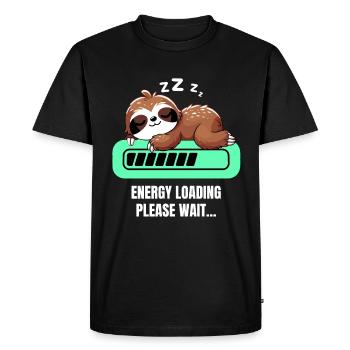 Sloth Sleep Shirt Chilling Cute Sleeping Cute - Men's Premium Organic T-Shirt - black - Front - Nico (187cm)