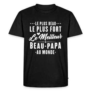 The best dad in the world - Men's Premium Organic T-Shirt - black - Front - Nico (187cm)