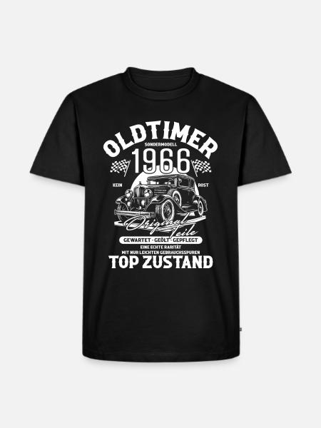 1966 Oldi - Männer Premium Bio T-Shirt - Schwarz