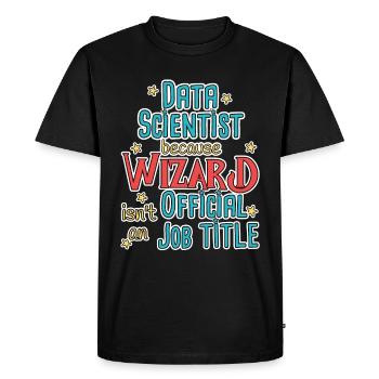 Assistant Data Scientist Data Science - T-shirt Premium bio Homme - noir - Devant - Nico (187cm)