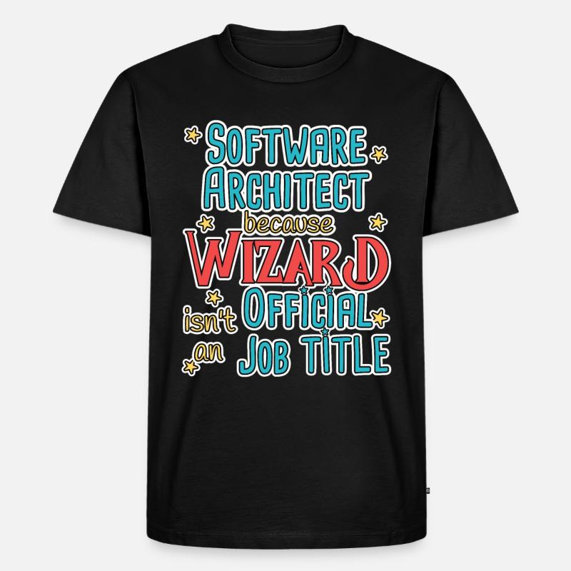 Software Architect Wizard Software Architecture - Men's Premium Organic T-Shirt - black