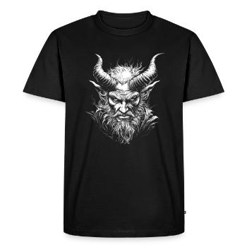 Demonic Gaze – The Devil - Men's Premium Organic T-Shirt - black - Front - Nico (187cm)