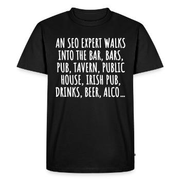 SEO Manager Gift SEO Marketing Funny - Men's Premium Organic T-Shirt - black - Front - Nico (187cm)