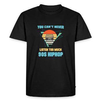 90s Mottoparty - Style 90's - Best of 90s - T-shirt Premium bio Homme - noir - Devant - Nico (187cm)