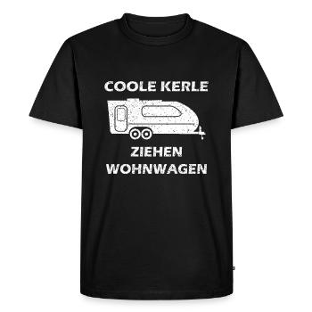 Camping Motif Dire Les gars cool tirent la caravane - T-shirt Premium bio Homme - noir - Devant - Nico (187cm)
