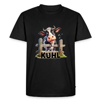Kuhl - cool cow cows funny farmers and farmers - Men's Premium Organic T-Shirt - black - Front - Nico (187cm)
