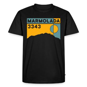 Marmolada Marmolada Dolomites Punta Penia Hiking - Men's Premium Organic T-Shirt - black - Front - Nico (187cm)