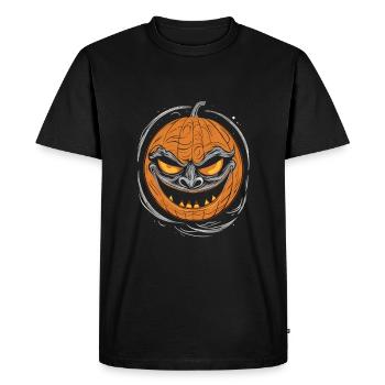 Spooky Halloween design, Funny ghost outfit - Men's Premium Organic T-Shirt - black - Front - Nico (187cm)