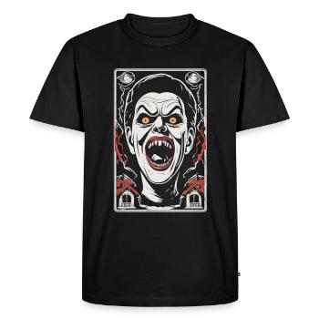 Design effrayant d’Halloween, tenue fantôme amusante - T-shirt Premium bio Homme - noir - Devant - Nico (187cm)