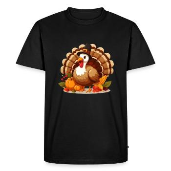 Thankful Happy Thanksgiving Thanksgiving - Men's Premium Organic T-Shirt - black - Front - Nico (187cm)