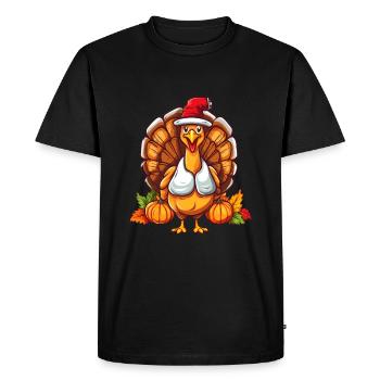Thankful Happy Thanksgiving Thanksgiving - Men's Premium Organic T-Shirt - black - Front - Nico (187cm)