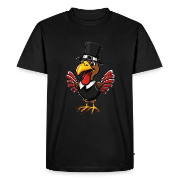 Thankful Happy Thanksgiving Thanksgiving - Men's Premium Organic T-Shirt - black - Front - Nico (187cm)