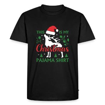 C’est ma chemise de pyjama de Noël hommes femmes - T-shirt Premium bio Homme - noir - Devant - Nico (187cm)