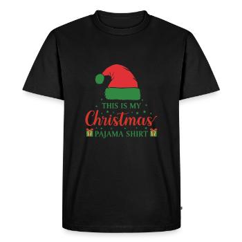 C’est ma chemise de pyjama de Noël hommes femmes - T-shirt Premium bio Homme - noir - Devant - Nico (187cm)
