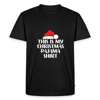C’est ma chemise de pyjama de Noël hommes femmes - T-shirt Premium bio Homme - noir - Devant - Nico (187cm)