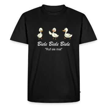Biele Biele Biele - Call her times - Meme - Men's Premium Organic T-Shirt - black - Front - Nico (187cm)