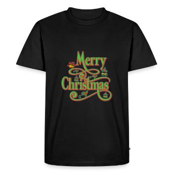 Drôle Père Noël Joyeux Noël Weihnachten - T-shirt Premium bio Homme - noir - Devant - Nico (187cm)