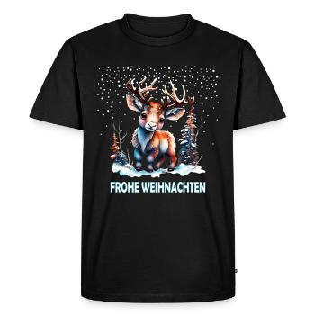 Drôle Père Noël Joyeux Noël Weihnachten - T-shirt Premium bio Homme - noir - Devant - Nico (187cm)