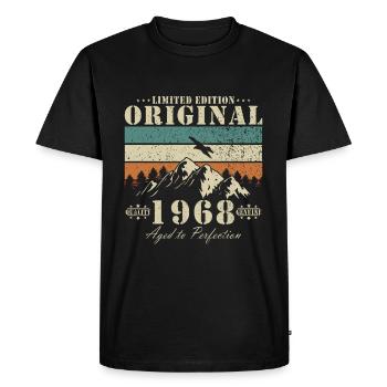 1968 Original Vintage Retro 1968 Anniversary - Men's Premium Organic T-Shirt - black - Front - Nico (187cm)