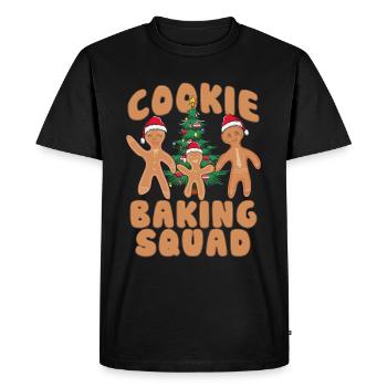 Christmas - cooke baking squad - Men's Premium Organic T-Shirt - black - Front - Nico (187cm)